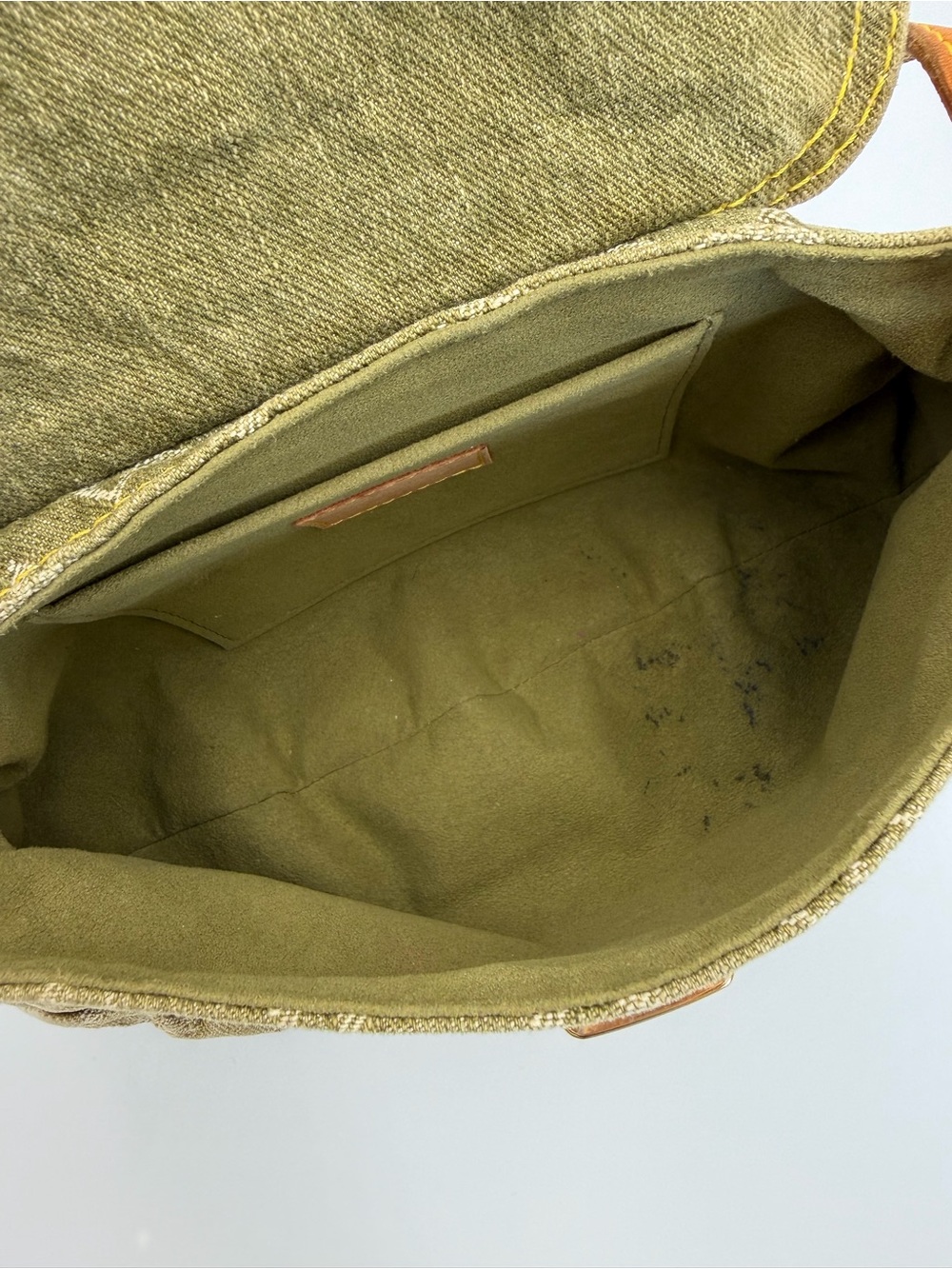 LOUIS VUITTON RARE vintage khaki denim green pleaty - Picture 12 of 16